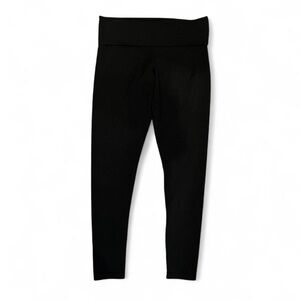 PINK Victoria's Secret Black Fold Over Pull-On Leggings